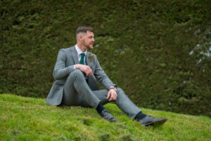 Groom in Tweed Suit at Applewood Hall