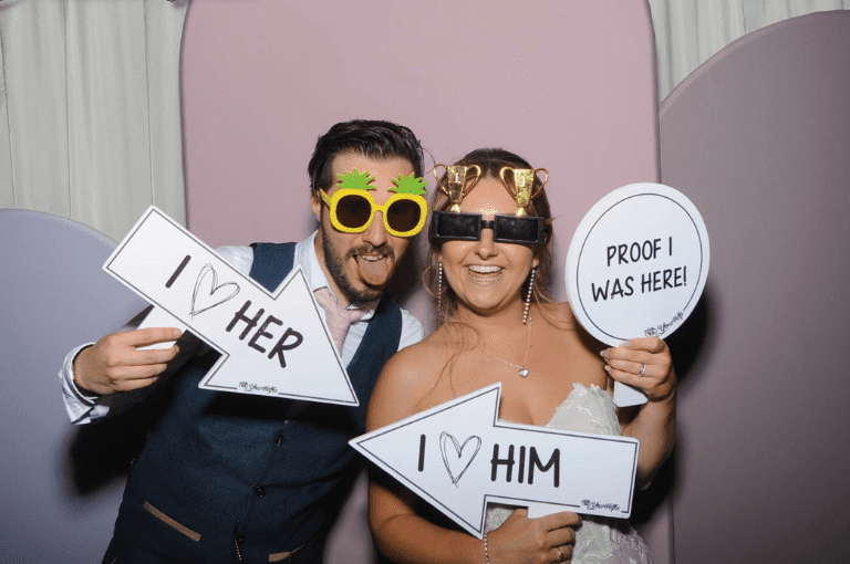 Entertain your wedding guests with a professional photo booth